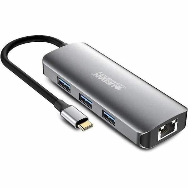 Urban Factory 8-IN-1 USB-C HUB WITH 3 USB-A / 1 HDMI 4K / 1 RJ45 / 2 CARD READER MHC50UF - main