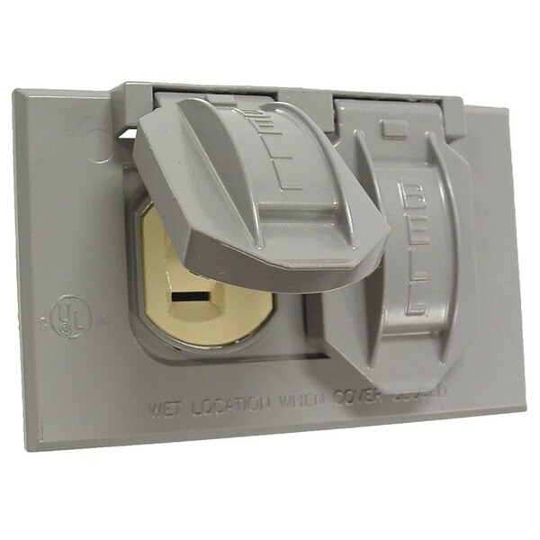 Taymac Bell Outdoor Weatherproof Cover, 4-9/16 in L, 2-13/16 in W, Aluminum, Gray 5712-5WRTR - main