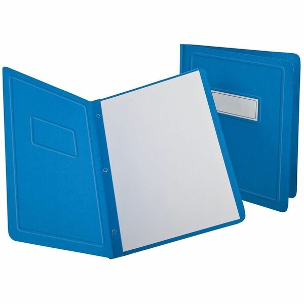 Esselte Title Panel And Border Front Report Covers, Light Blue, 25 Per Box 52501 - main