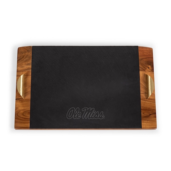 Picnic Time Family Of Brands NCAA Ole Miss Rebels Covina Acacia and Slate Serving Tray 957-07-512-373-0 - main