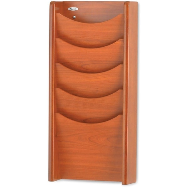 Safco 5 Pocket Wood Magazine Rack - Cherry 4330CY - main