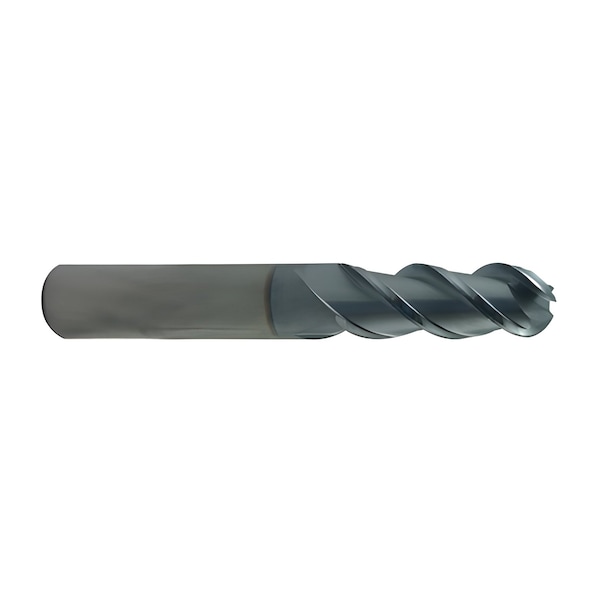 Regal Cutting Tools 3/4 x 3/4 x 1-1/2 x 4 3 Flt 45 Degree Helix Ball Alu-Mill w/ TiCN 090227RM - main