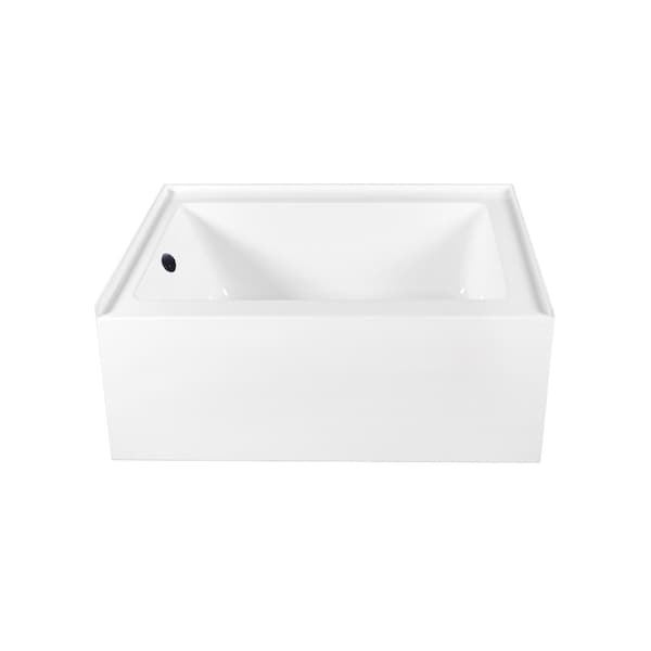 Kingston Brass 60-Inch Acrylic Rectangular 3-Wall Alcove Tub Combo with Waste and Overflow Drain, Left Hand Drain CVTAP603222L0 - main