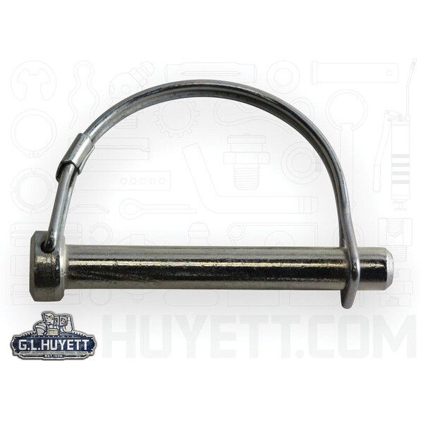 Huyett Snap & Lock Pin, RH, 2-Wire, Zn Plt Low Carbon Steel, .375 Dia x 2.25 L x 2.5 Shk L SNAP-375-2250R - main