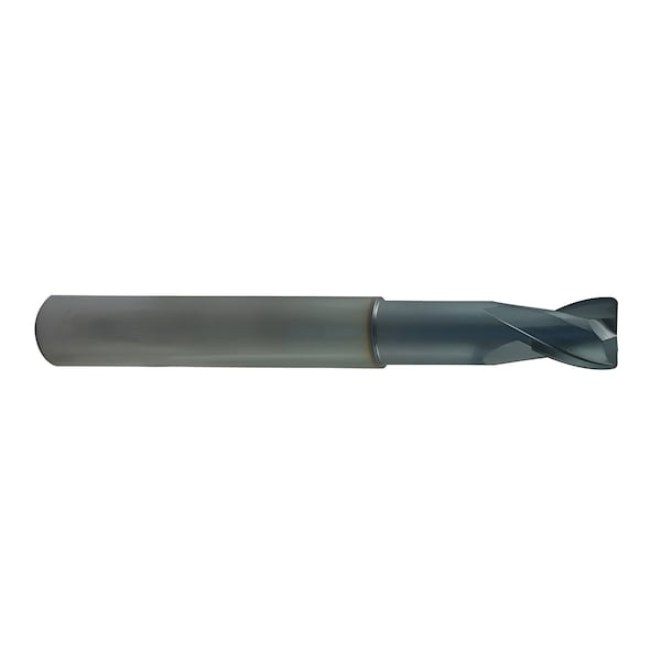Regal Cutting Tools 3/8 x 3/8 x 7/16 x 3 1-1/4 below shank 2 Flt 30Deg Helix .031 Radius Extnd Reach Alu-Mill w/AlTiN 090216RM - main