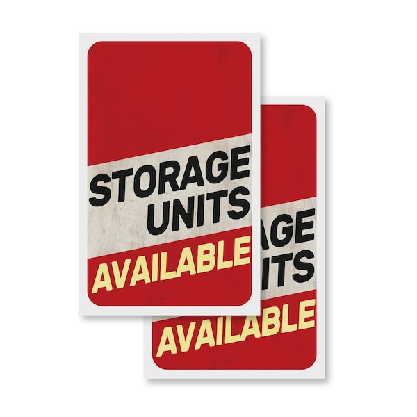 Signmission Storage Units Available, Vinyl Decals Only 24 Inch x 36 Inch, Vinyl Decal, 2PK DSB-2436-2PACK-30423 - main