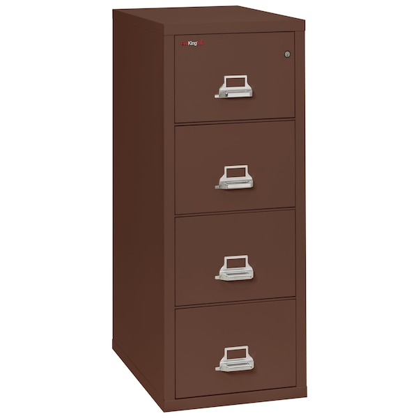 Fireking 4 Drawer, 1 Hr Fire & Impact Rated, Vertical, 31" depth Letter Brown 4-1831-CBR - main