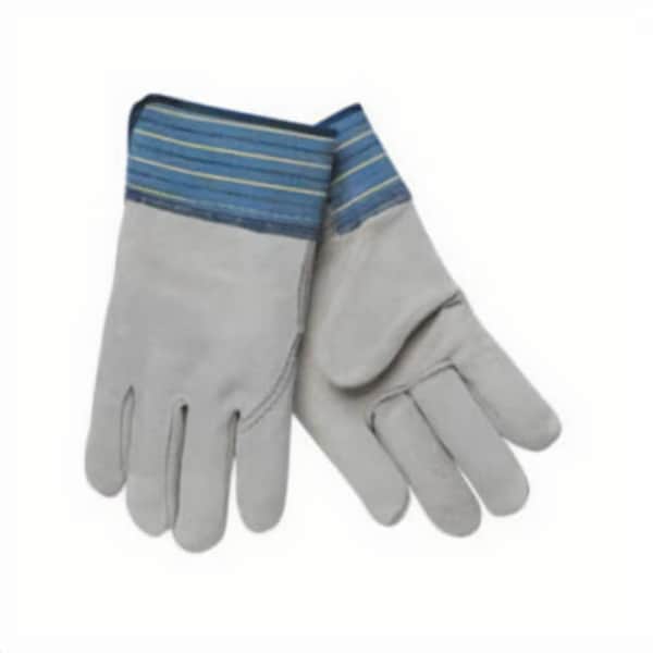 Mcr Safety Full Back General Purpose Gloves, Leather Palm, Gunn Pattern/Standard Finger/Wing Thumb Style, L 1417A - main