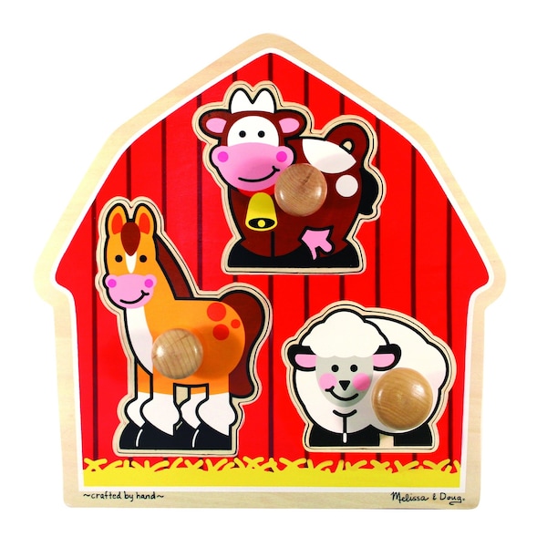 Melissa & Doug Barnyard Animals Jumbo Knob Puzzle 2054 - main