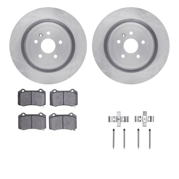 Dynamic Friction Co DFC Brake Rotor- Heavy Duty Brake Pad includes Hardware 6412-47022 - main