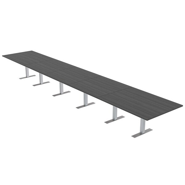 Skutchi Designs 22ft Rectangular Conference Table With Power | Harmony Series | 22 Person Meeting Room Table HAR-REC-48x264-T-WA7949-NA - main