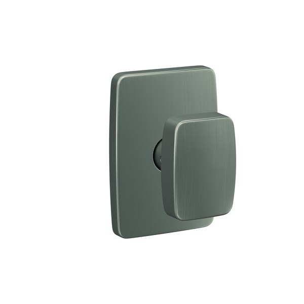 Schlage Residential Schlage Custom Nixon Knob with Greene Rose Non Turning Double Dummy Pair Satin Nickel Finish FC172NIX619GEE - main