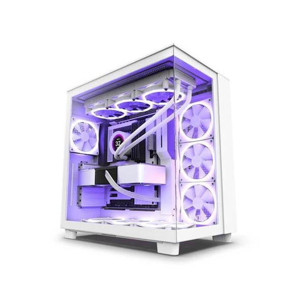 Nzxt H9 Flow Mid-Tower TG F120Q Airflow Fan - White CM-H91FW-01 | Zoro
