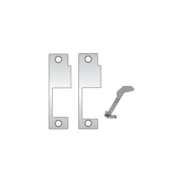 Hanchett Entry Systems Faceplate 4-7/8in x 1-1/4in for Schlage L9000 Mortise Locks, 630/US32D Stainless Steel 852L-630 - main