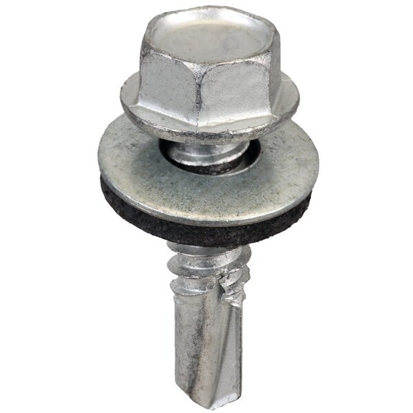 Acorn International Screw, No 14 Thread, Hex Drive, Self-Drilling, Self-Tapping Point, Galvanized Steel, 250PK SW-MM141G250 - main