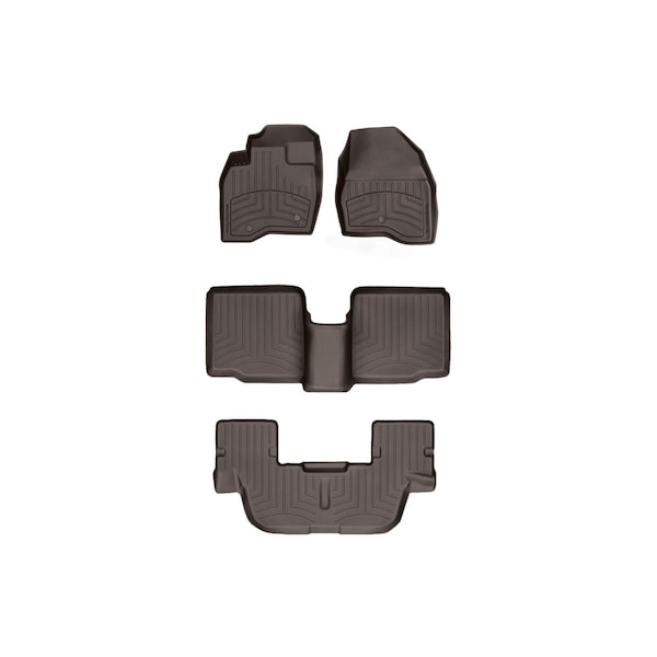 Weathertech Cocoa Front & Rear & Rear FloorLiner HP, 2025 Lexus GX 471874-1-3-4IM - main