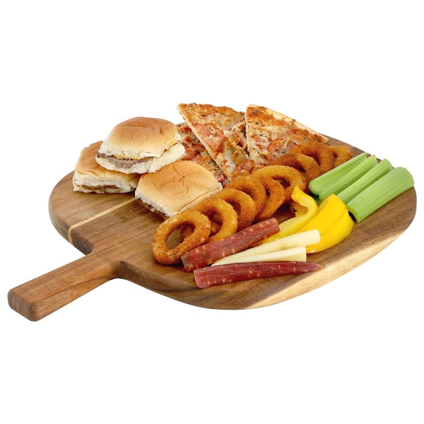 Megachef 13 Inch Acacia Wood Serving Butcher Cutting Board with Handle 750122157M - main