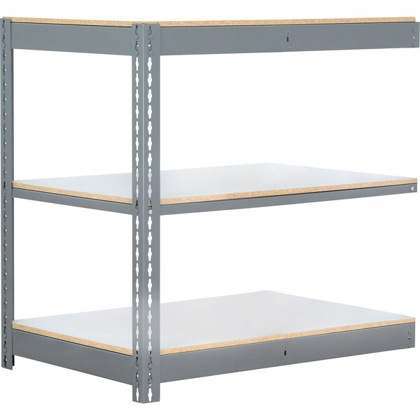 Global Industrial 3 Shelf, Commercial Duty Boltless Shelving Add On, 48"Wx12"Dx36"H, Laminate Deck B3165814 - main