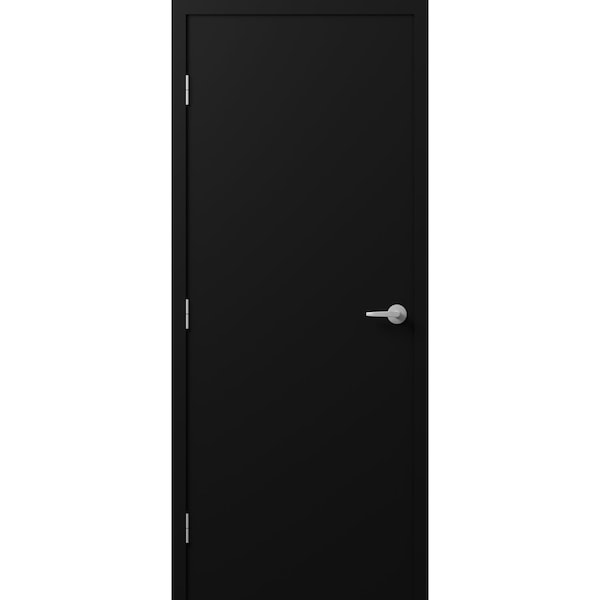 Sartodoors Firerated 90 Min Interior Door, 1888 Matte Black, Single Flush Panel Metal Frame Handle 30 x 84 Ri FIRERATED1888ID-BLK-3084-RH-I - main