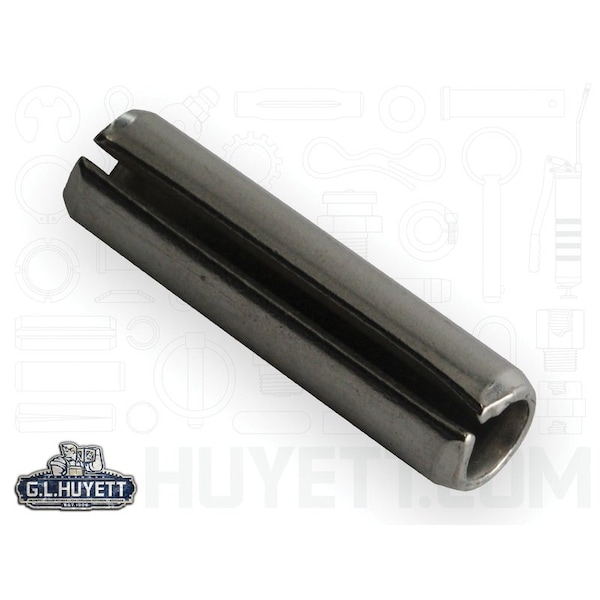 Huyett Slotted Spring Pin, Standard Duty, 420 Stainless Steel, 8 mm Dia x 30 mm Length SPMSP-080-030-A - main