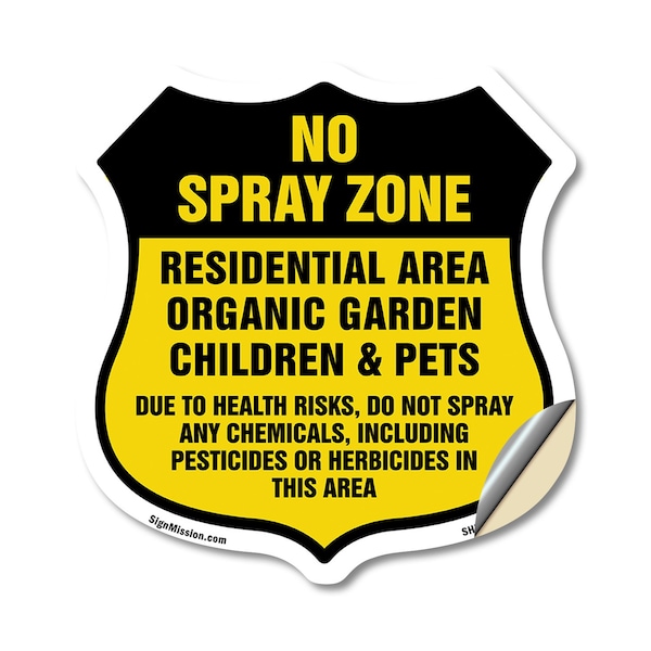 Signmission No Spray Shield Sign No Spray Zone Resid, 18 Inch X 18 Inch, Vinyl Decal SHI-D-18-405 - main