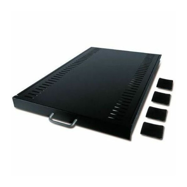 Apc Sliding Shelf 100lbs/45.5kg Black - 1U Rack Height - Rack-mountable - Black AR8123BLK - main