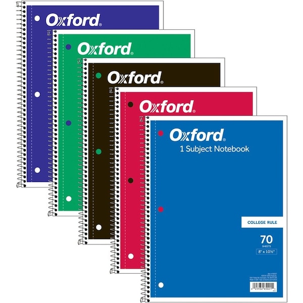 Tops One-subject Wirebound Notebook - 70 Sheets - Wire Bound - 10 1/2in x 8in Sheet Size - 0.25in 65021 - main