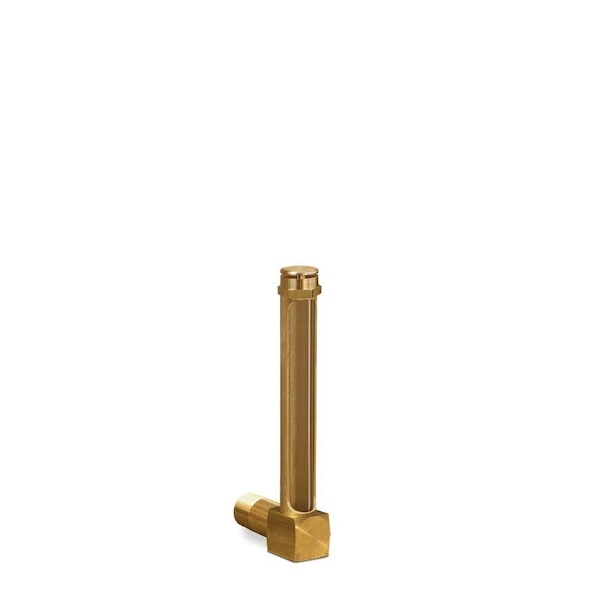 Oil-Rite Vented Short Elbow Brass Gauge - 4 13/32in., 1/2in. Male NPT, 5/8in. dia B1139-3X00 - main