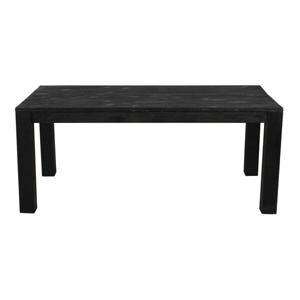 Homeroots 72" Dark Gray Solid Wood Dining Table 488705 - main