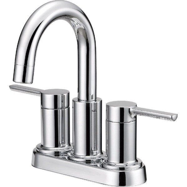 Home Impressions Chromel 2-Straight Handle Lever 4'' Centerset Bathroom Faucet with Pop-Up F51A1129CP-JPA1 - main
