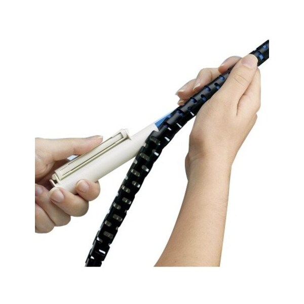 Panduit Harness Wrap, 0.50"x250 ft, Black, 100 ft L, Flame Retardant Polyethylene, Black PW75FR-C20Y - main