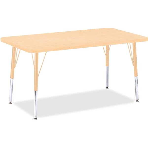Jonti-Craft Berries Rectangle Activity Table, 24 in. x 36 in., E-height, Maple/Maple/Camel 6478JCE251 - main