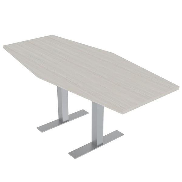 Skutchi Designs 6ft Hexagon Conference Table With Power | Harmony Series | 6 Person Meeting Room Table HAR-HEX.IR-36X72-T-K458-NA - main