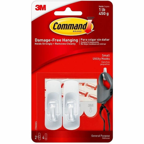 Command Utility Hooks, White, 6PK MMM17002 - main