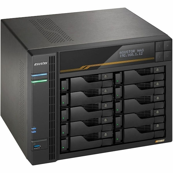 Asustor LOCKERSTOR 10 GEN3 10 BAY NAS, QUAD-CORE 2.3GHZ CPU, DUAL USB 4 AS6810T - main