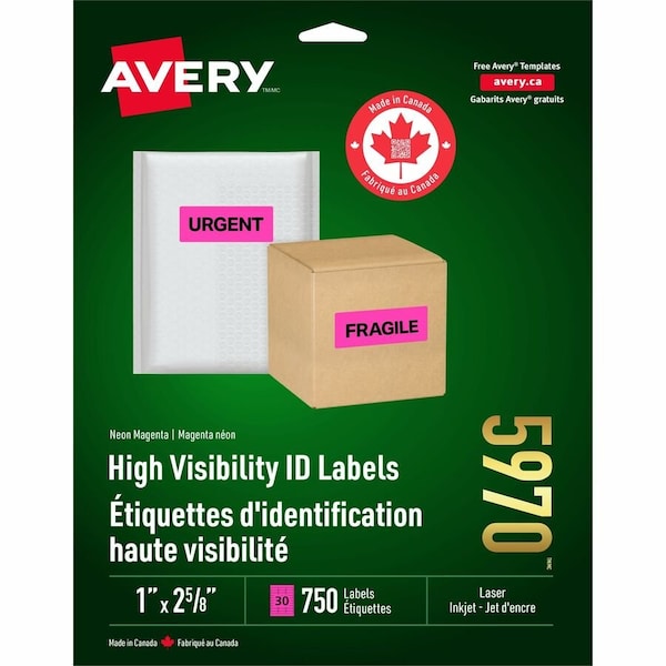 Avery Neon Address Labels, PK750 05970 - main