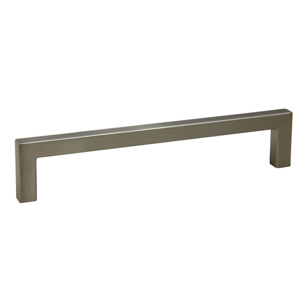 Pride Industrial 6-3/8in Modern Square Cabinet Pull with 6-3/10in Center to Center Satin Nickel Finish P87228SN - main