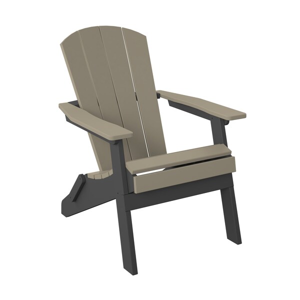 Polybird FOLDING ADIRONDACK. WEATHERWOOD AND BLACK POLYBIRD P3 - main