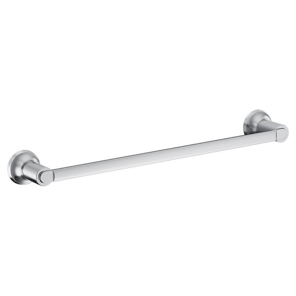 Moen Zyla Series Towel Bar, 18 in L Rod, Zinc, Chrome, Wall Y1618CH - main