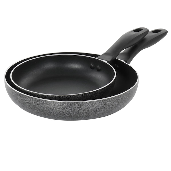Oster Clairborne 2 Piece Nonstick Aluminum Frying Pan Set in Charcoal Grey 127741.02 - main