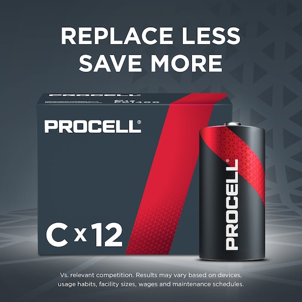 Duracell Procell Constant C Alkaline Battery, 1.5V DC, PK12 PC1400 - main