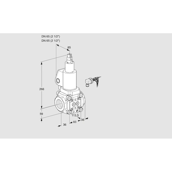 Honeywell Kromschroder Solenoid Gas Safety Valve - VAS365R/LWSL, 500 mbar, IP65, EN 161 KS88002589 - main