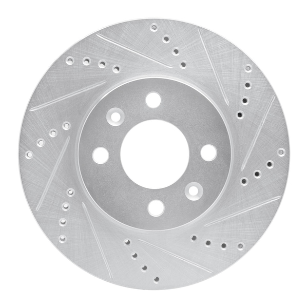 Dynamic Friction Co DFC Brake Rotor - Drilled and Slotted - Silver 631-65007R - main
