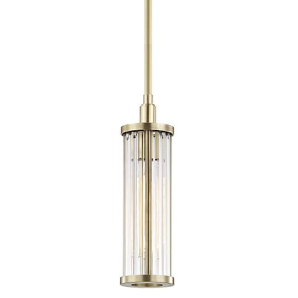 Hudson Valley Lighting Marley 1 Light Pendant 4 In. Aged Brass 9120-AGB - main