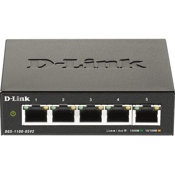 D-Link 5 PORT SMART MANAGED SWITCH 5 1G PORTS. SIZE DESKTOP. DGS-1100-05V2 - main