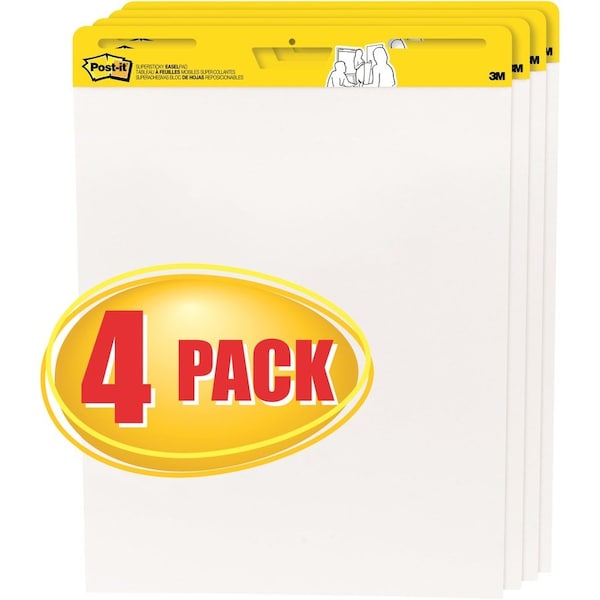 Post-It Pad, Easel 25"x30", Post-It, White, PK4 559-VAD - main