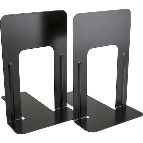 Business Source Bookend, Black, Steel, 6" D, PR BSN42551 - main
