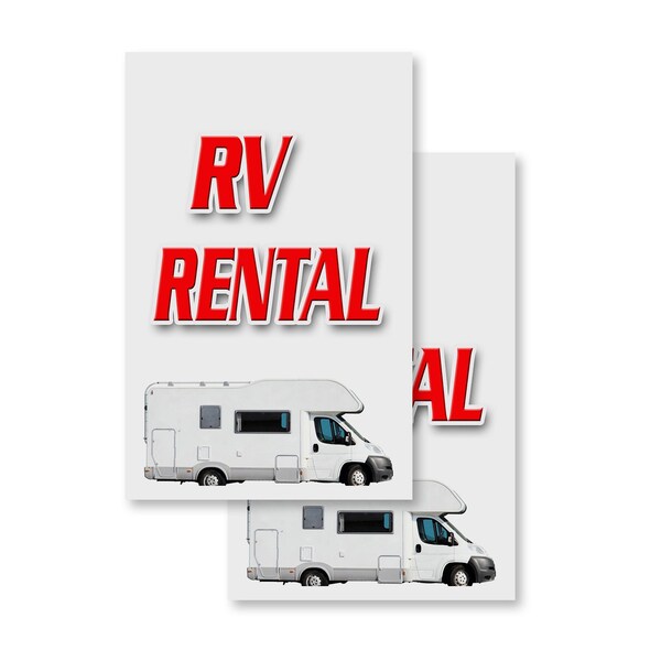 Signmission Rv Rental, Vinyl Decals Only 24 Inch x 36 Inch, Vinyl Decal, 2PK DSB-2436-2PACK-Rv Rental - main
