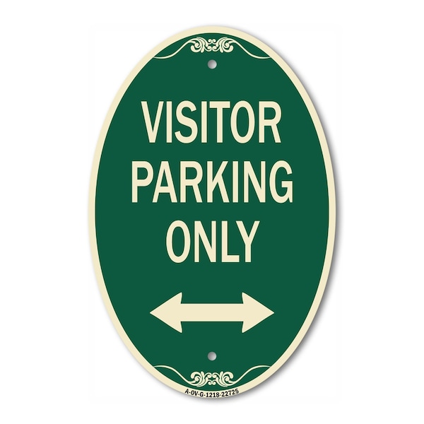 Signmission Visitor Parking Sign Visitor Parking Only Wi, 12 In X 18 In Architectural, Heavy Gauge Aluminum A-OV-G-1218-22725 - main
