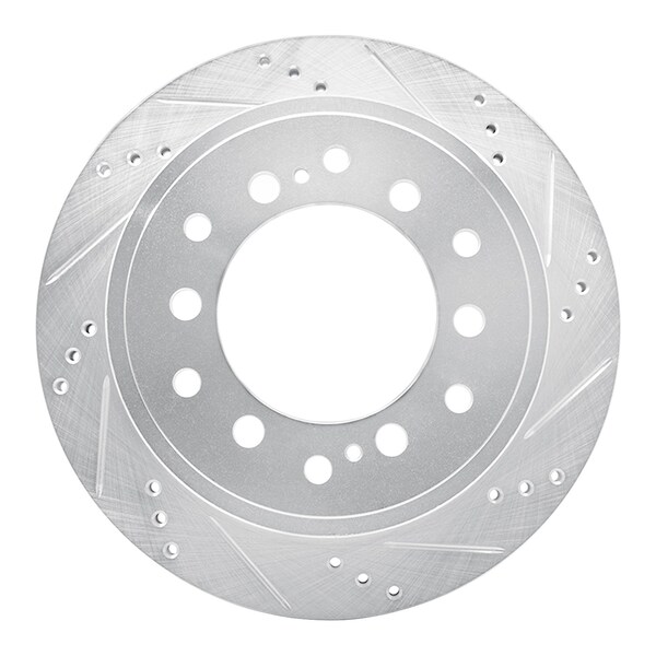 Dynamic Friction Co DFC Brake Rotor - Drilled and Slotted - Silver 631-76143R - main